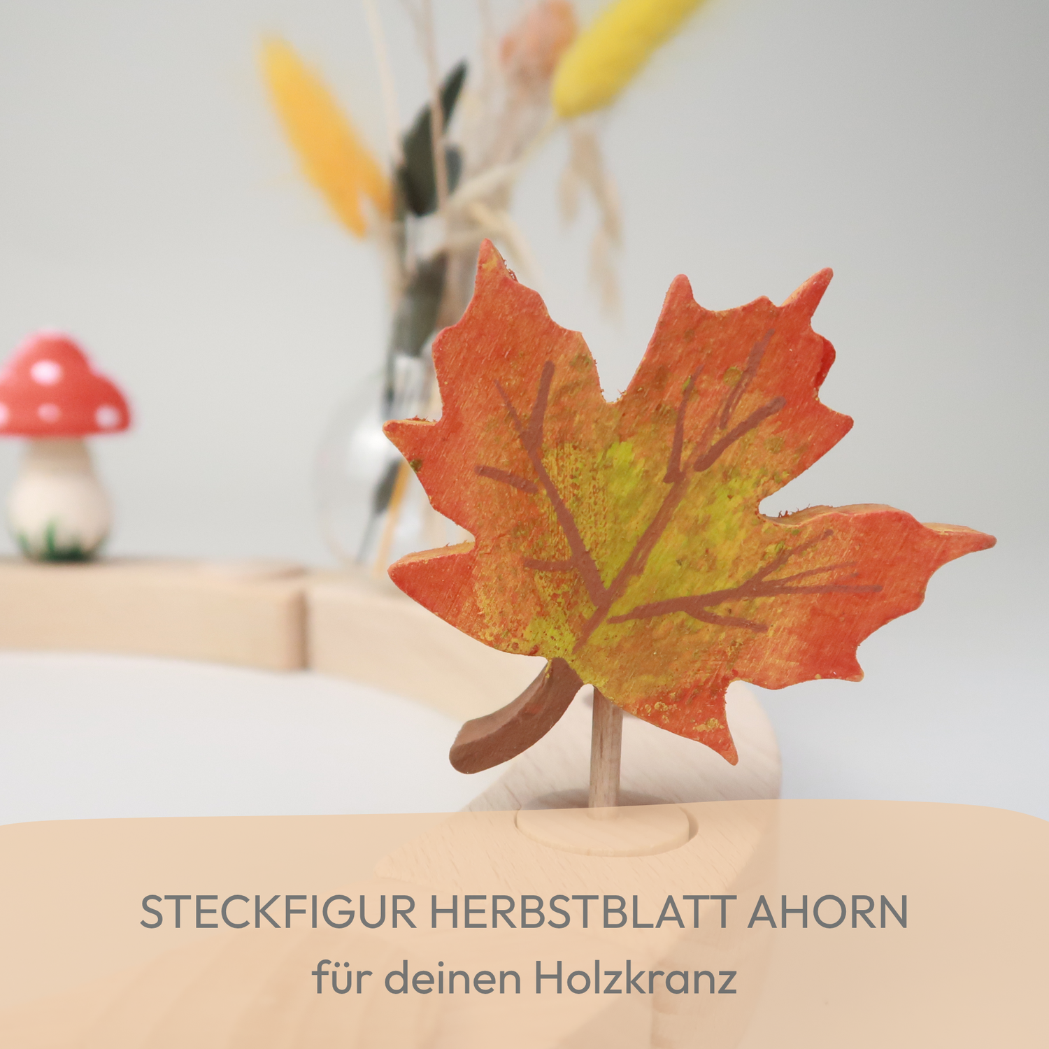 Steckfigur Herbstblatt Ahorn