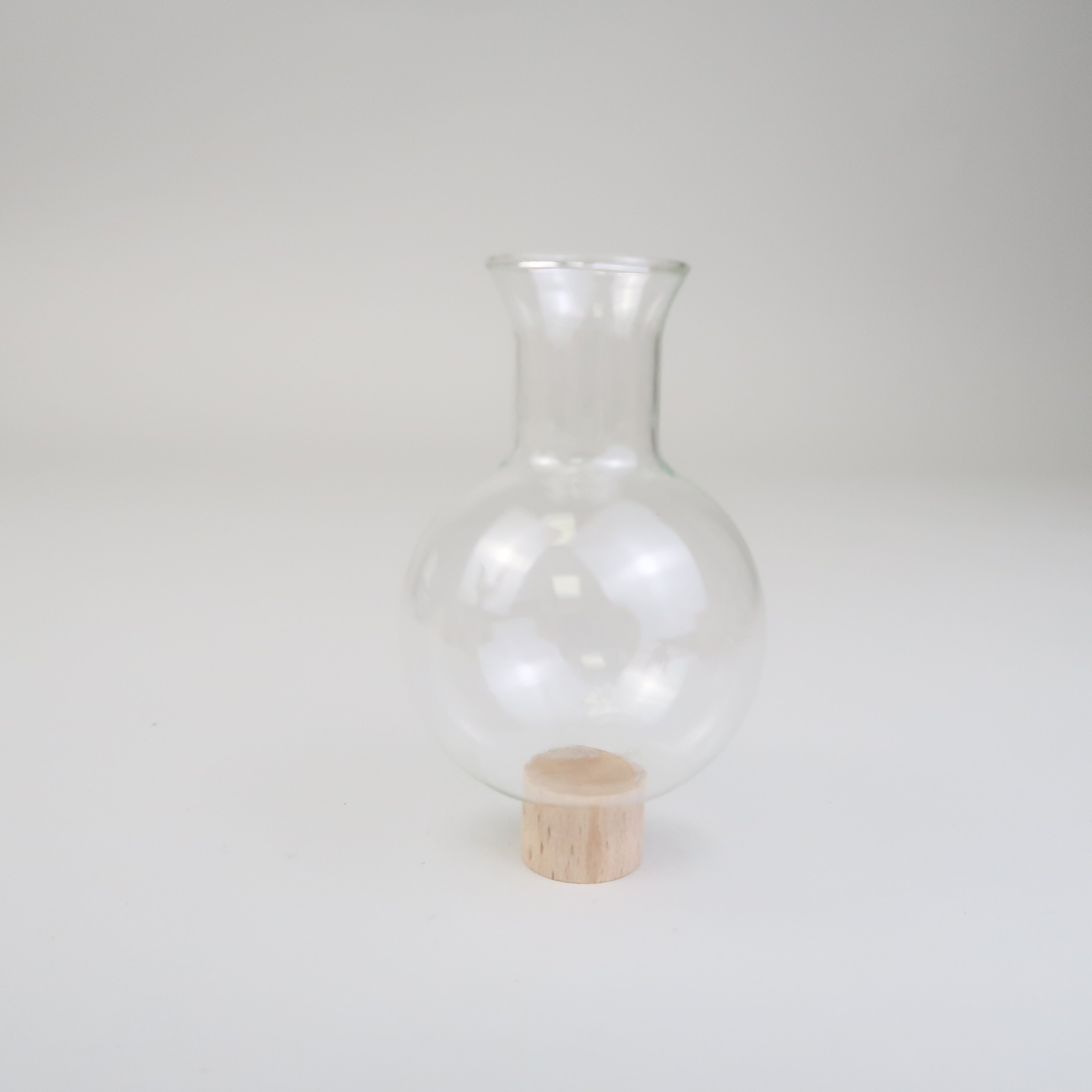 Mini Blumenvase aus filigranem Glas für Geburtstagskränze - schmal