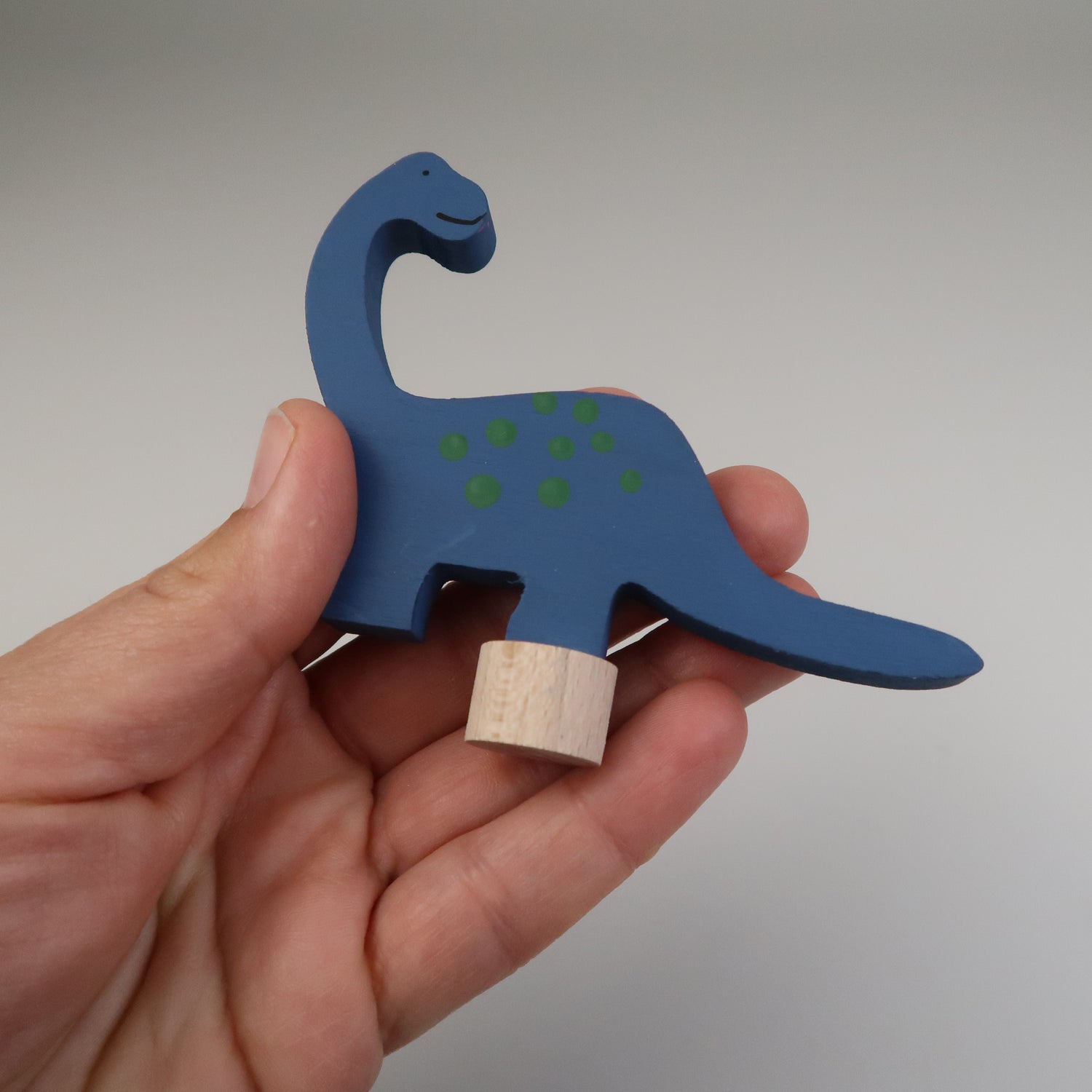 Steckfigur Dino Langhals in Ozeanblau