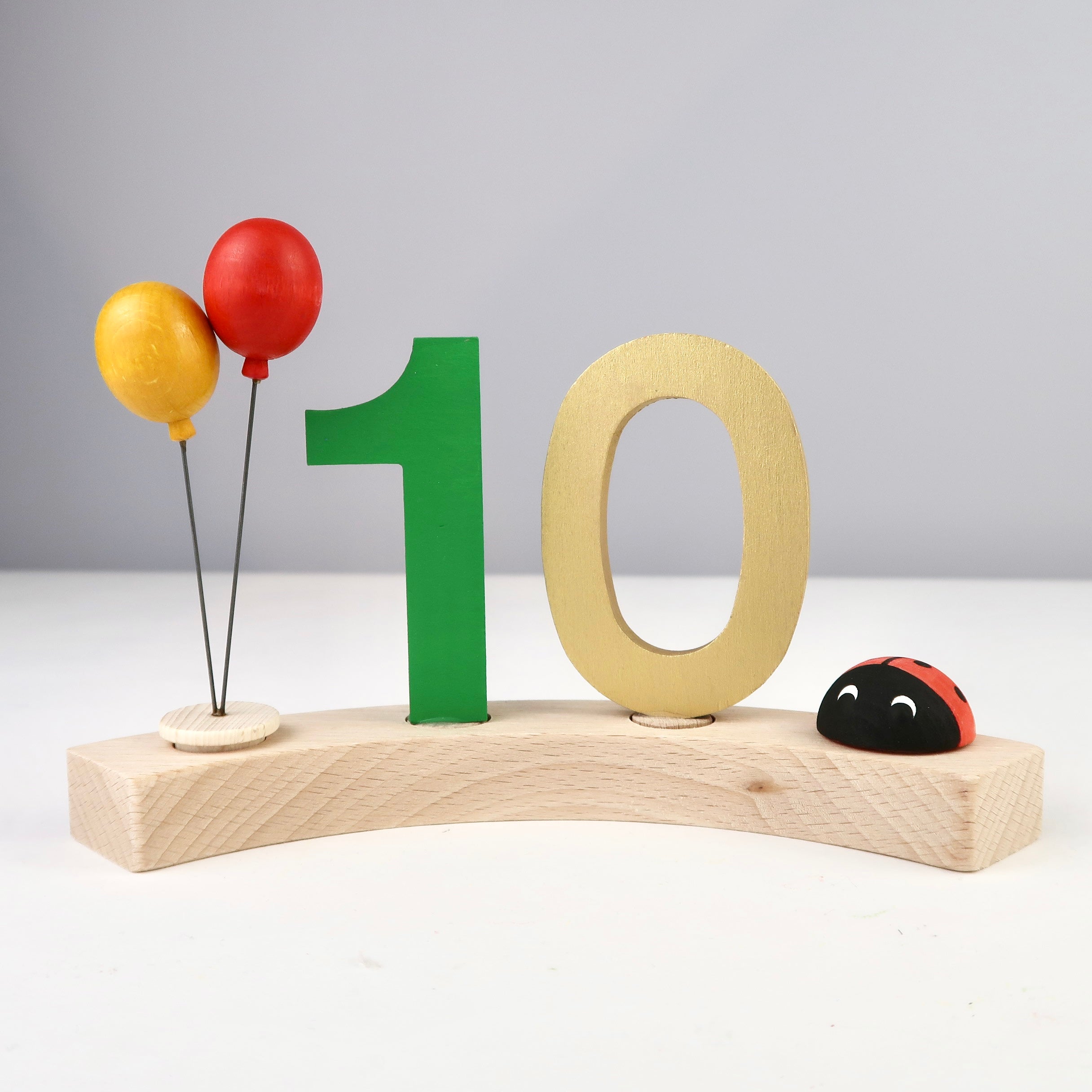 Zahlenstecker 9 - bunt (wähle deine Lieblingsfarbe)