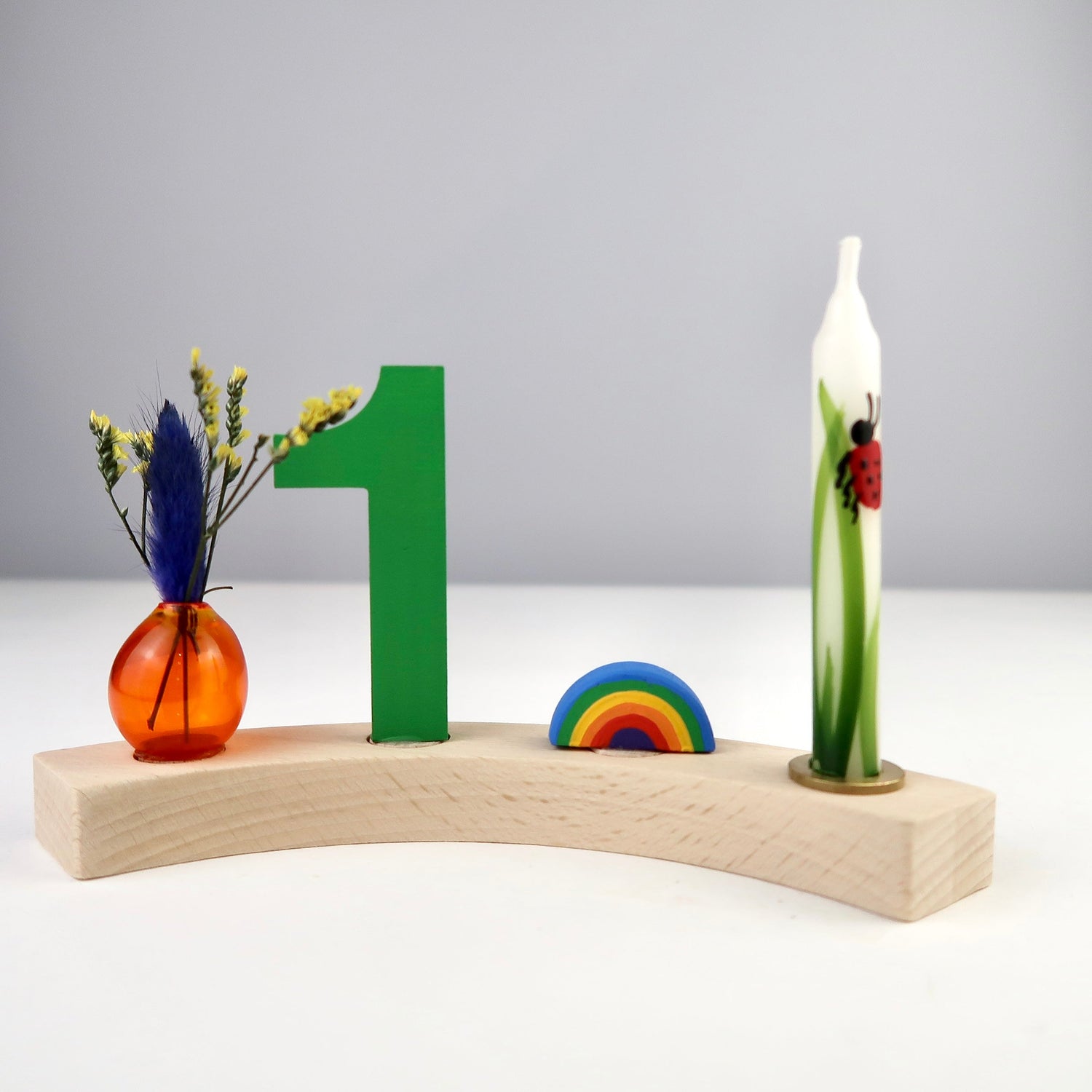 Zahlenstecker 0 - bunt (wähle deine Lieblingsfarbe)