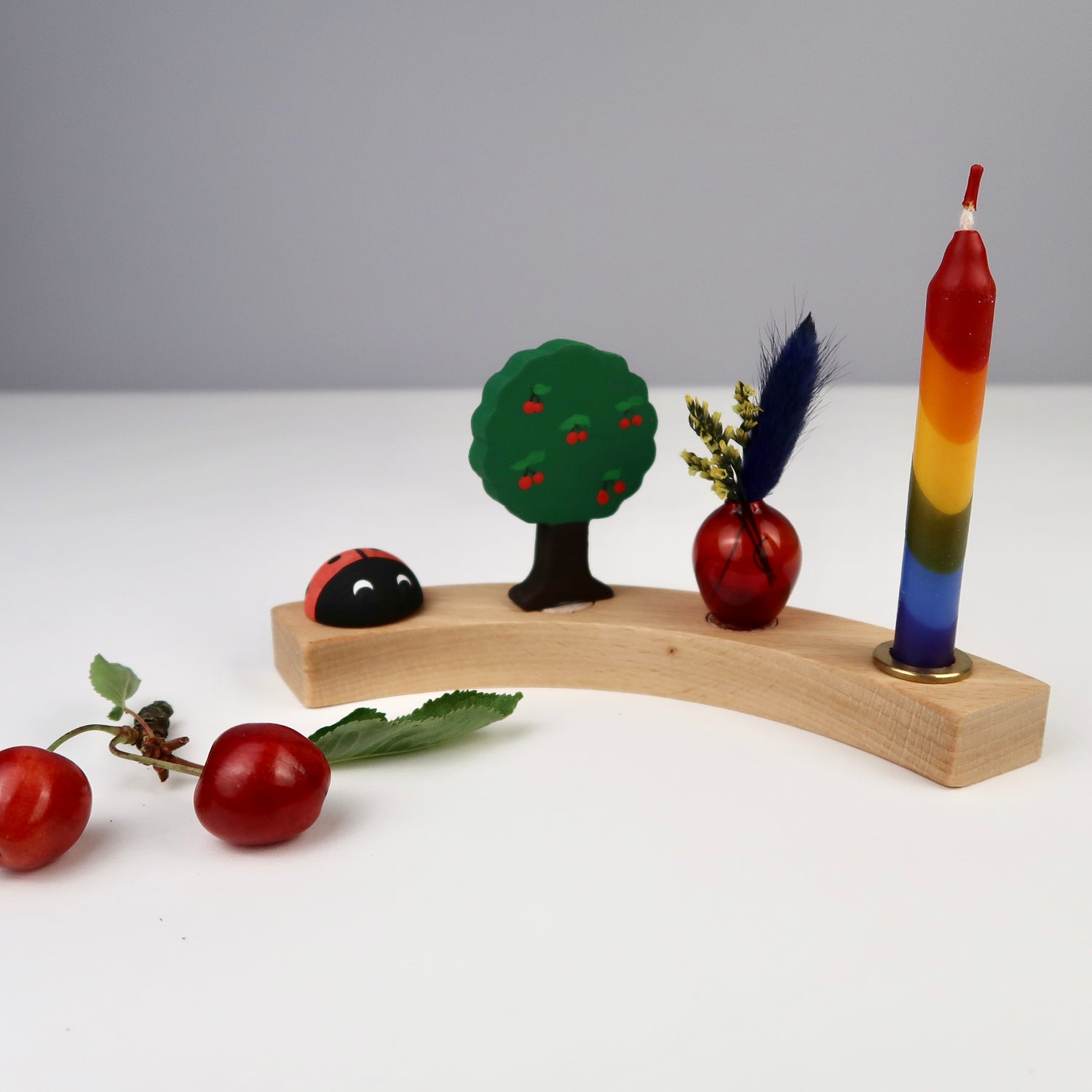 Steckfigur Obstbaum - mit Kirschen