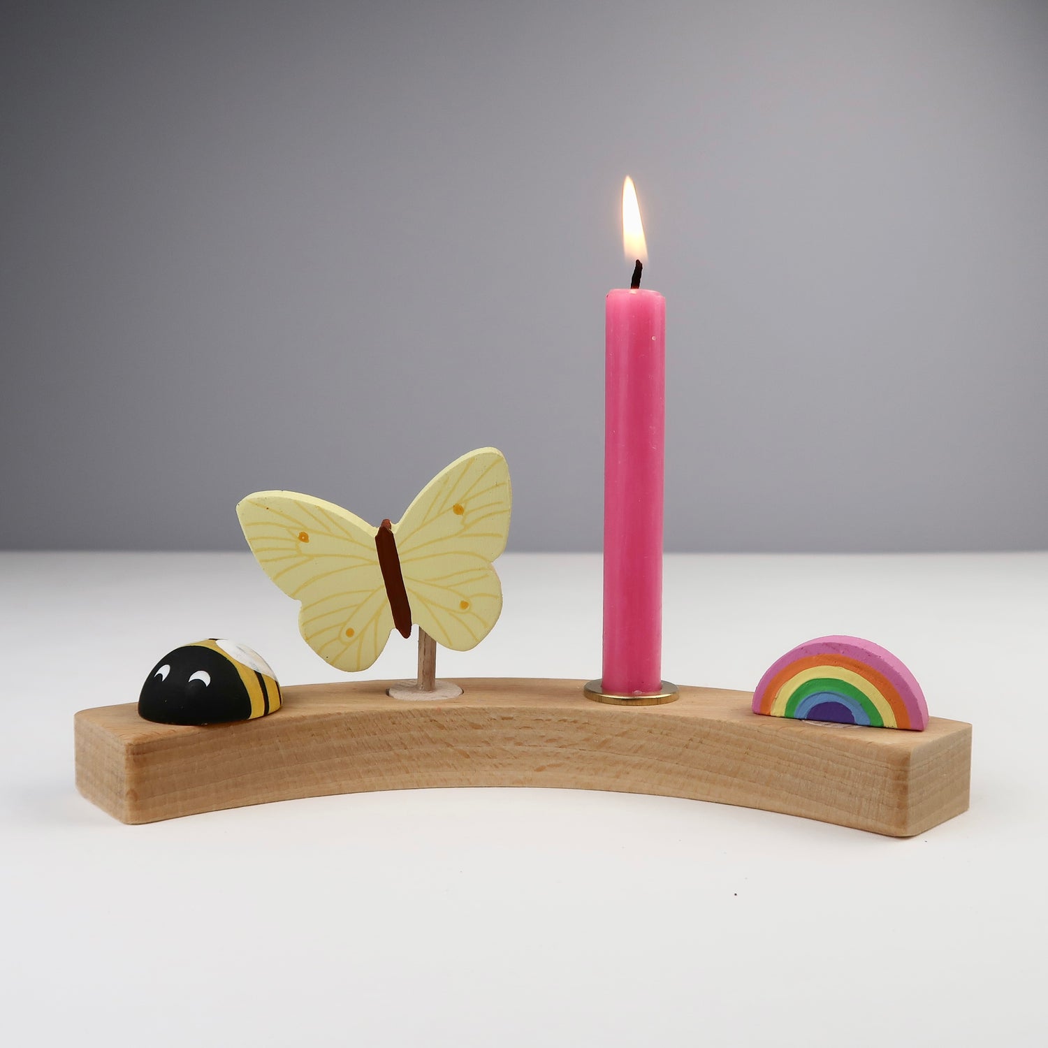 Steckfigur Regenbogen - blau