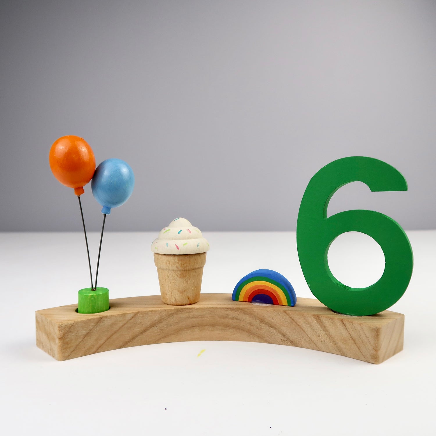 Steckfigur Regenbogen - blau