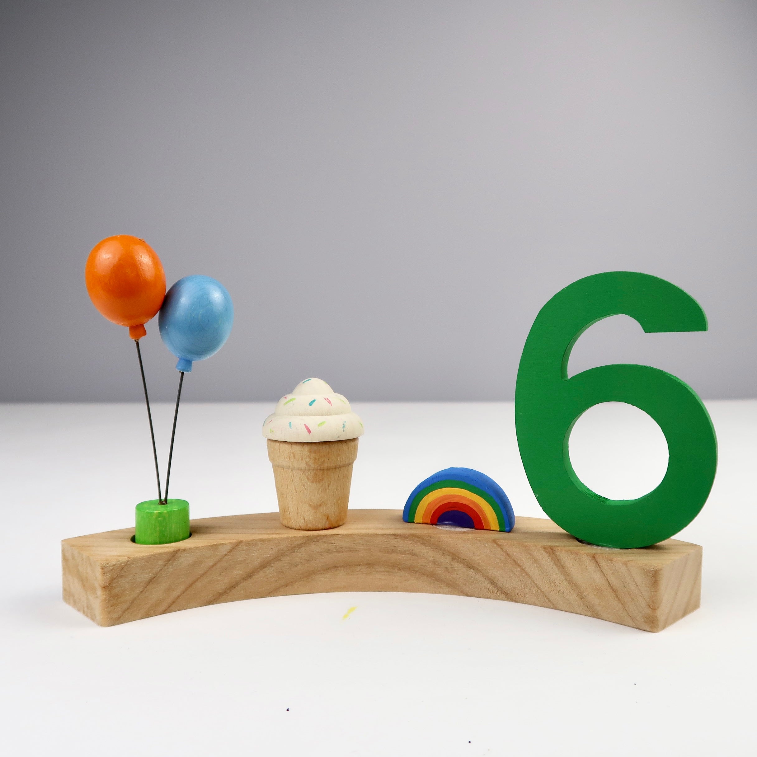 Steckfigur Regenbogen - blau