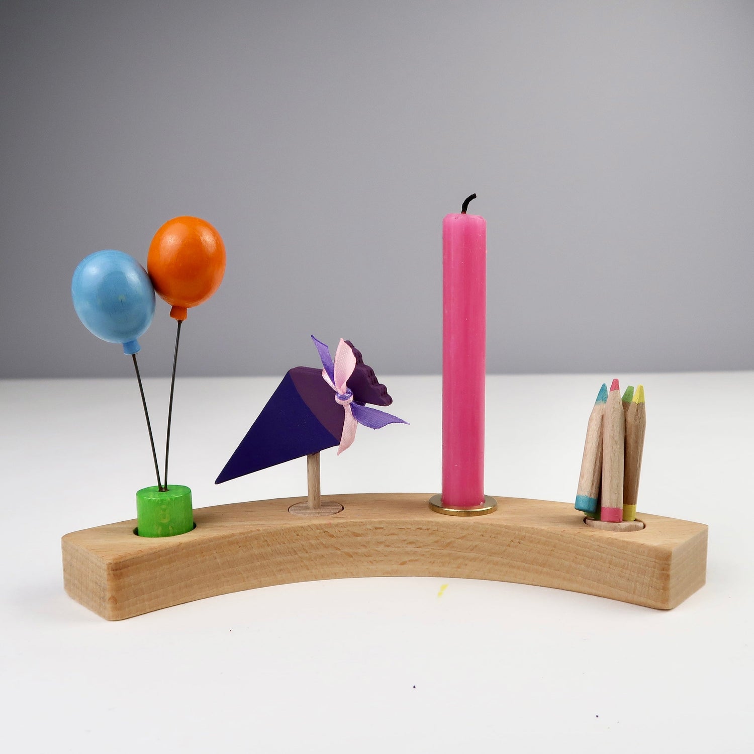 Steckfigur Buntstifte pastell zur Einschulung