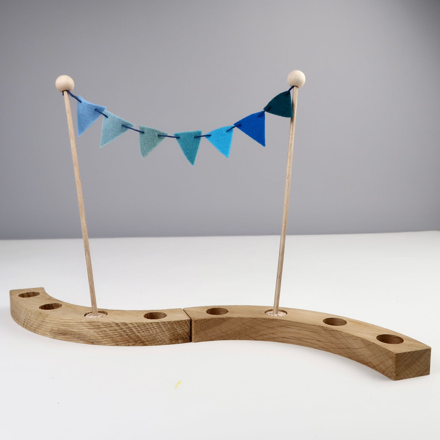 BLAU kurz - Bunte Wimpelkette aus Filz