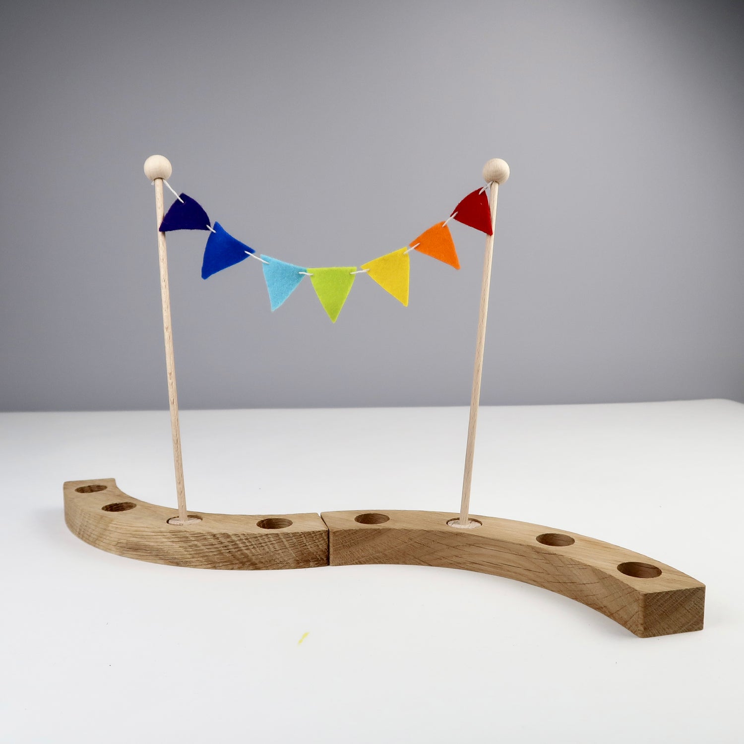 REGENBOGEN kurz - Bunte Wimpelkette aus Filz