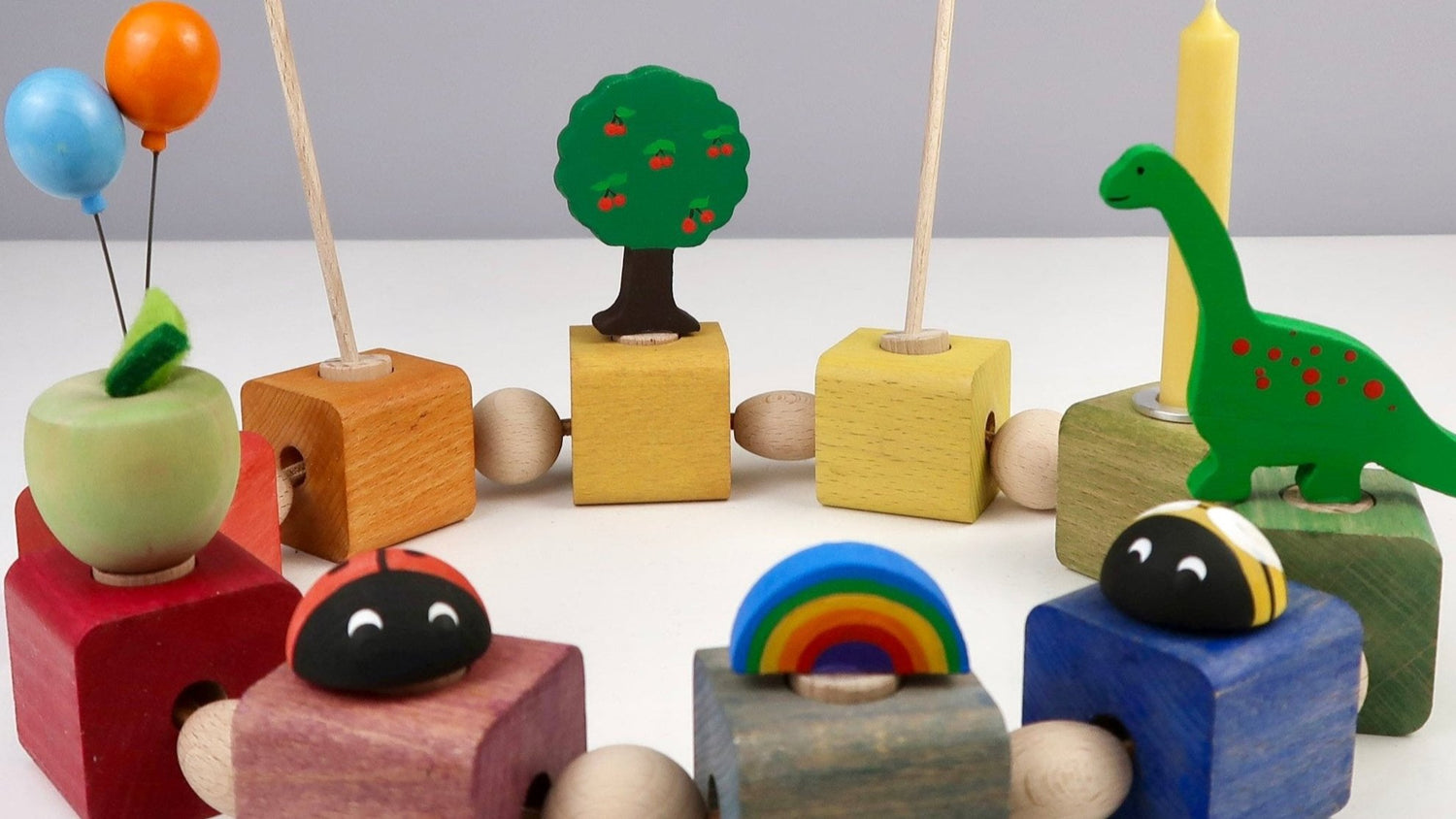 GRÜN kurz - Bunte Wimpelkette aus Filz