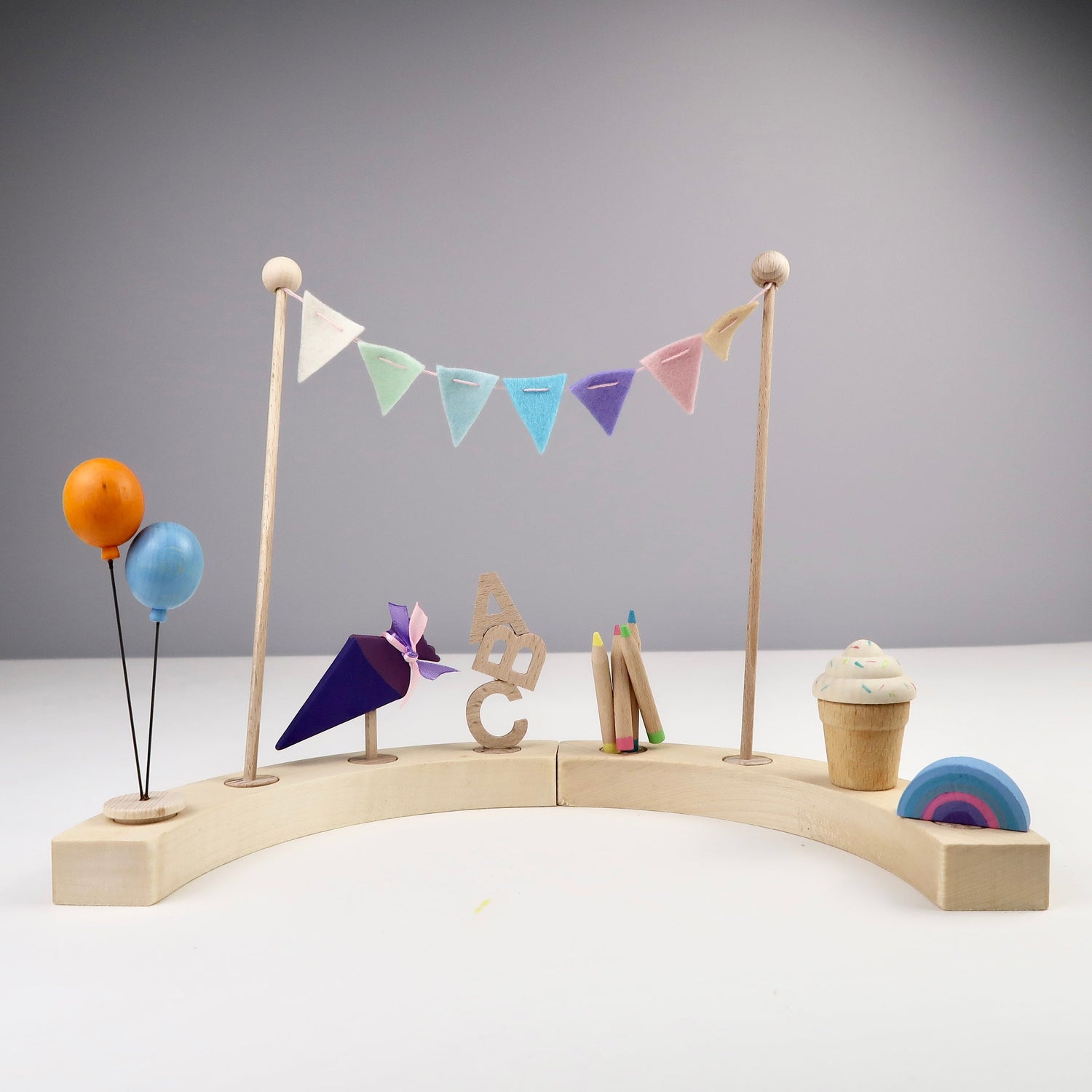 Steckfigur Buntstifte pastell zur Einschulung