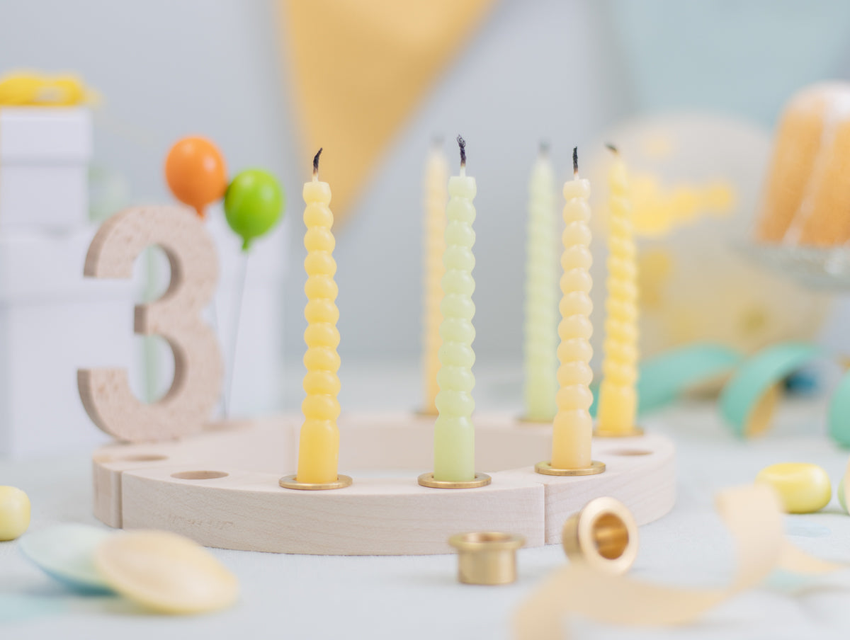 Spiralkerzen Set gelb - 10 Kerzen