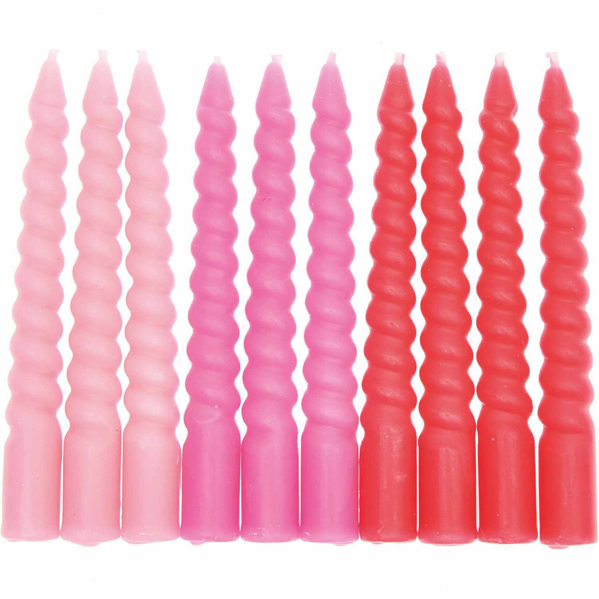 Spiralkerzen Set pink - 10 Kerzen
