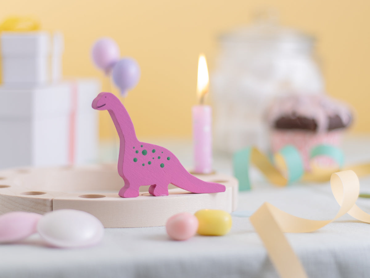 Steckfigur Dino Langhals in Pink