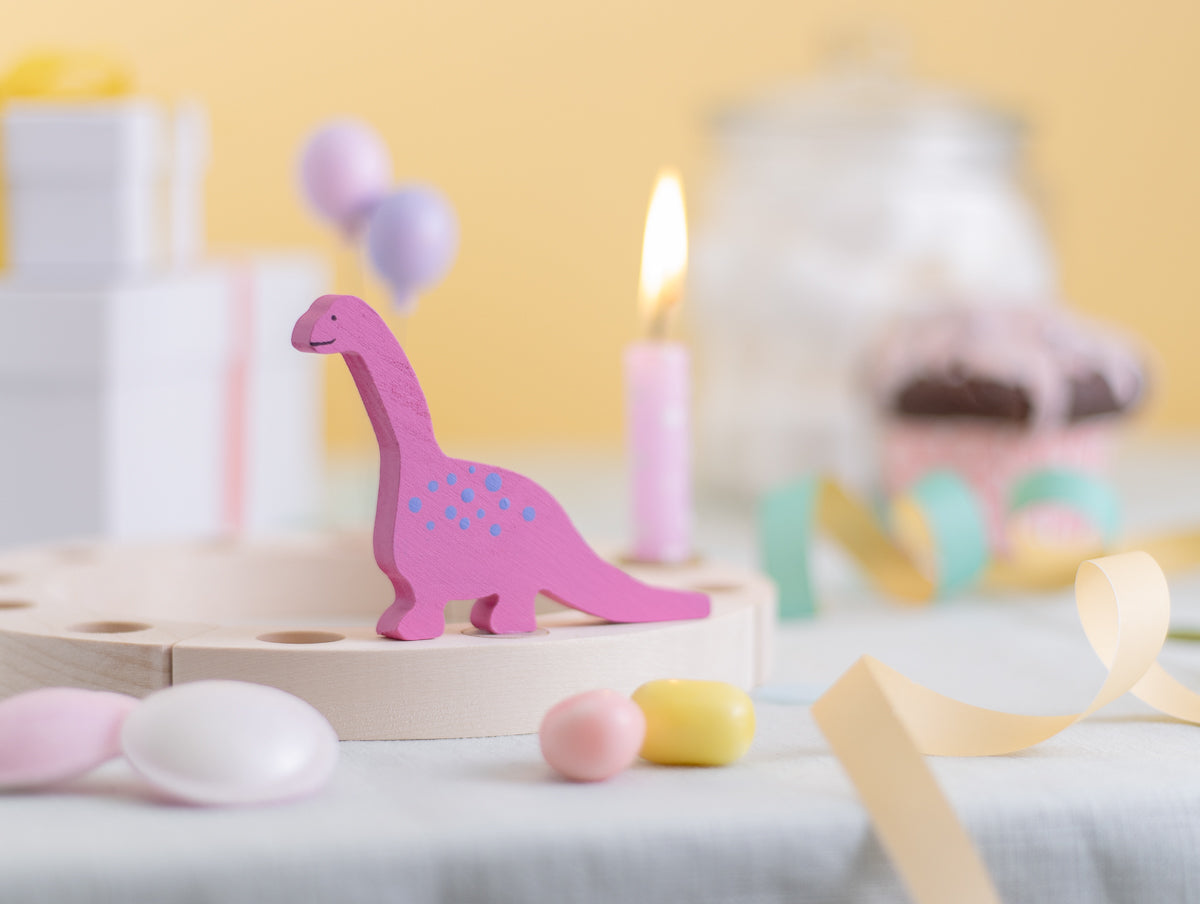 Steckfigur Dino Langhals in Pink