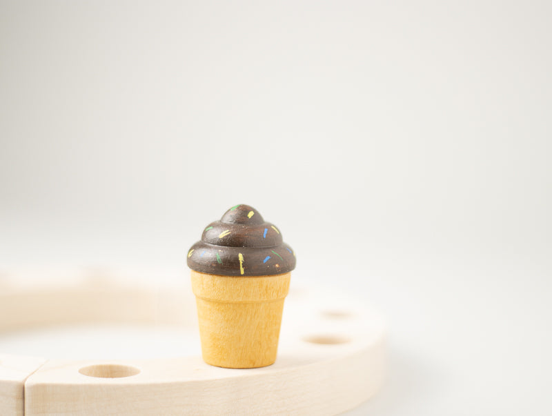 Steckfigur Eisbecher - Schokoeis Streusel