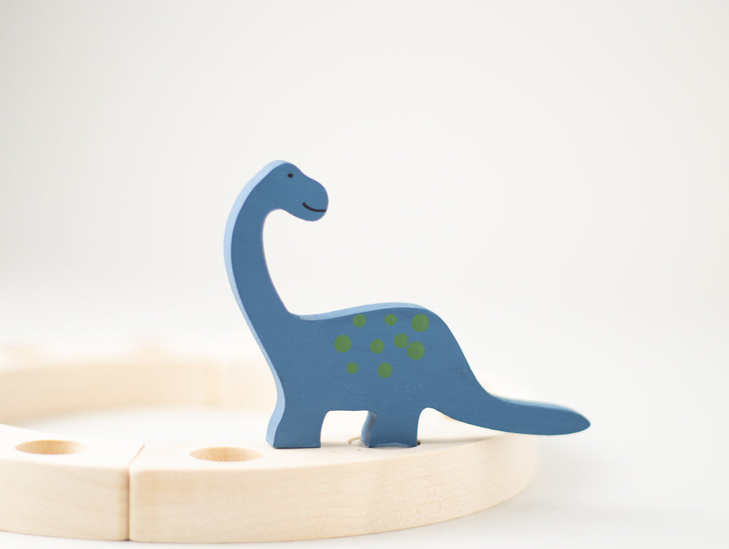 Steckfigur Dino Langhals in Ozeanblau