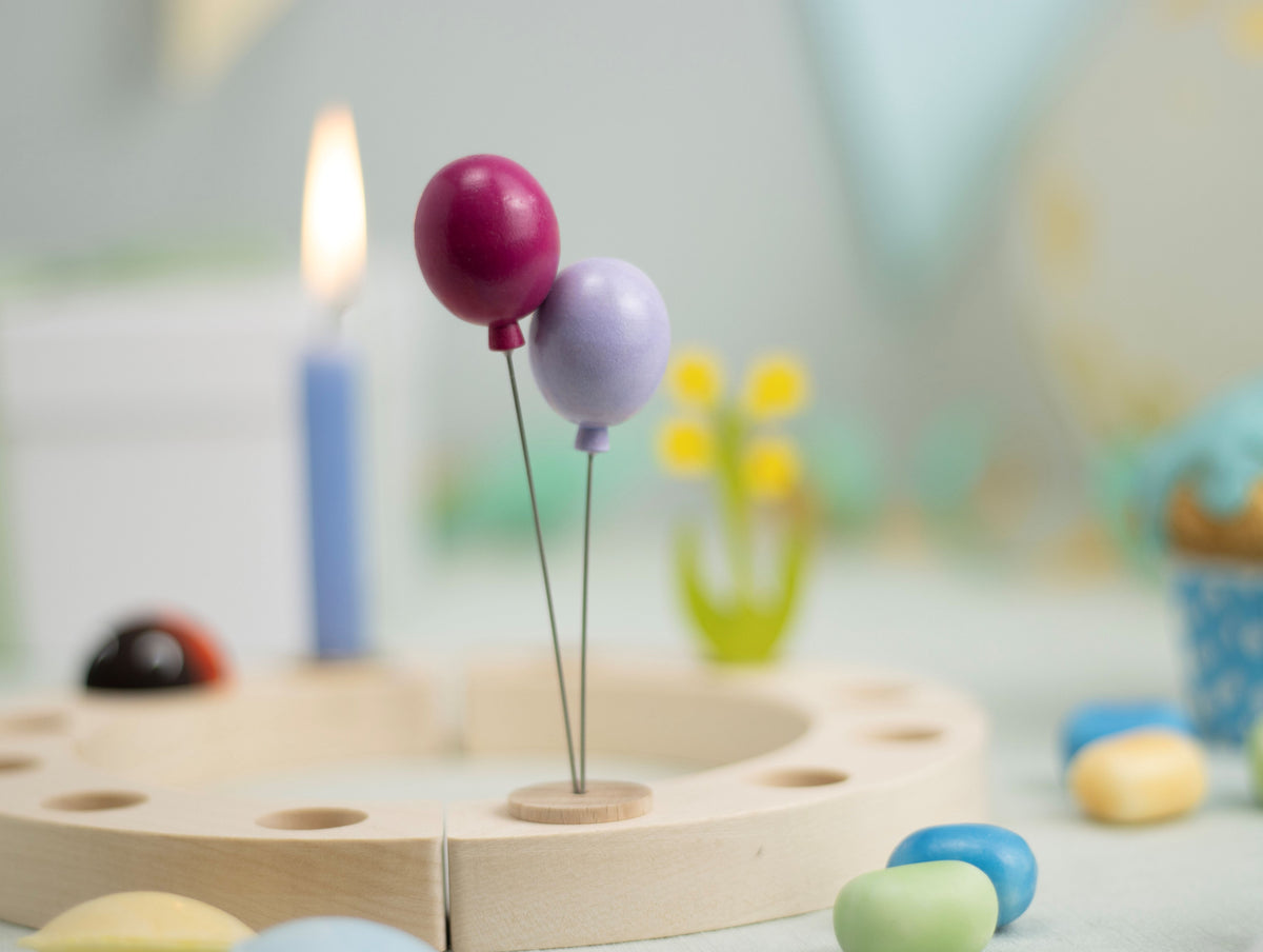 Steckfigur Luftballons dunkelpink/flieder