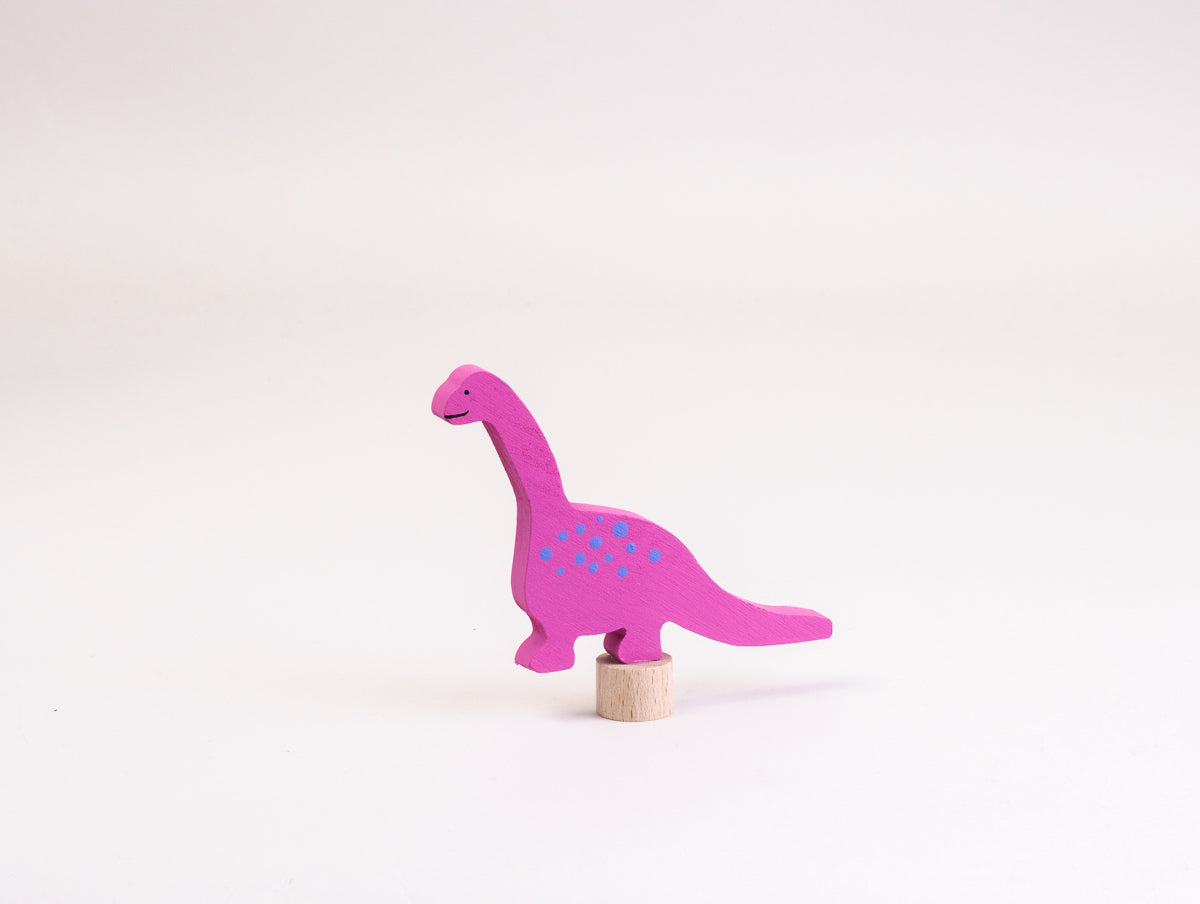 Steckfigur Dino Langhals in Pink