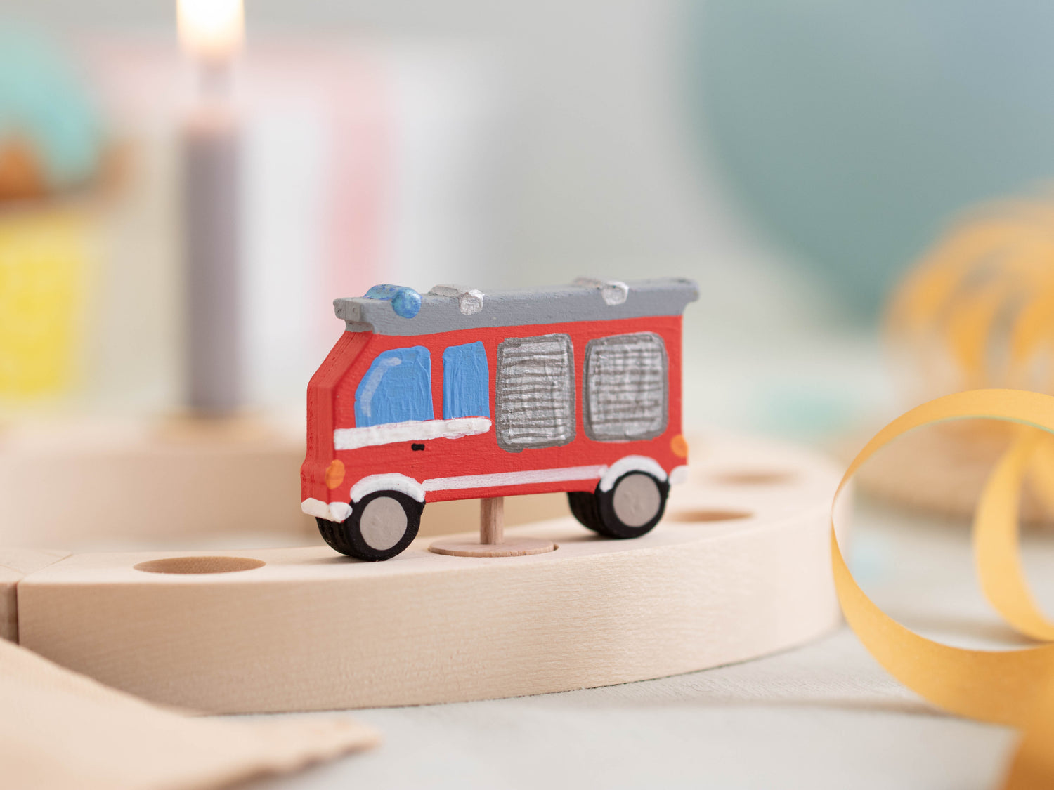 Steckfigur Feuerwehr Auto