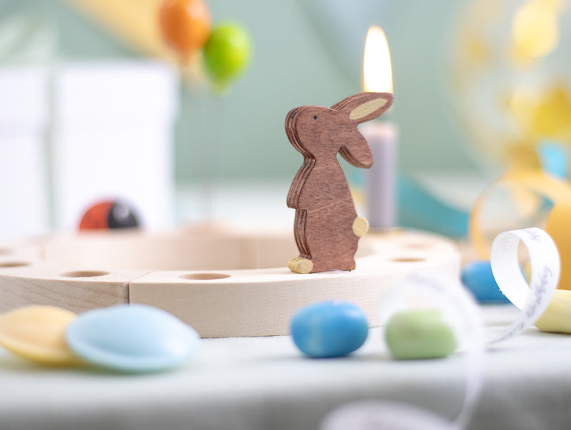 Steckfigur Hase - dunkelbraun