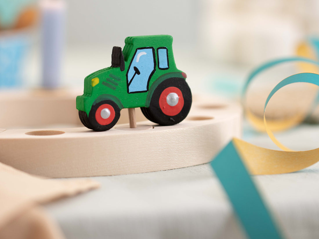 Steckfigur Grüner Traktor