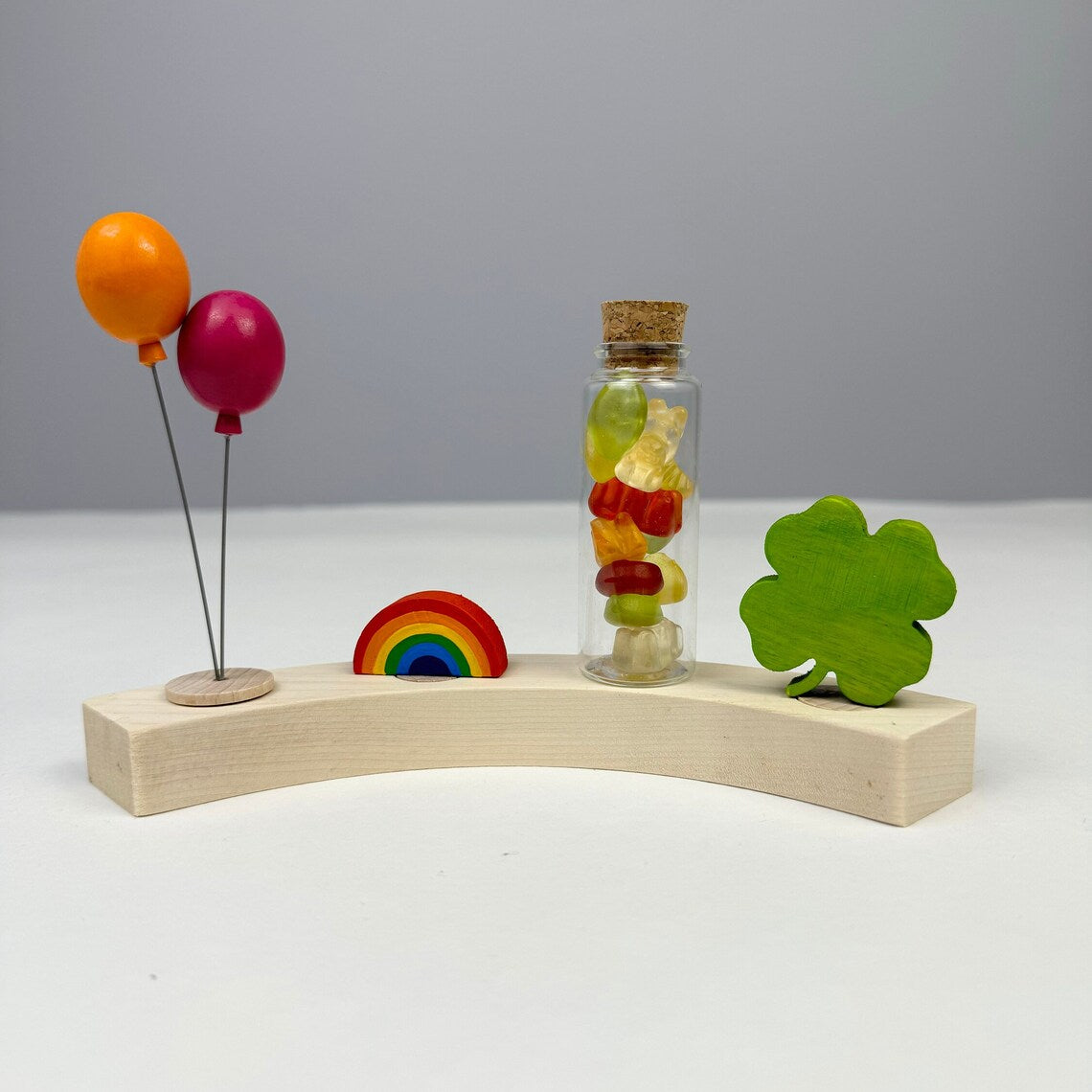 Steckfigur Blumenvase I Miniflasche aus Glas