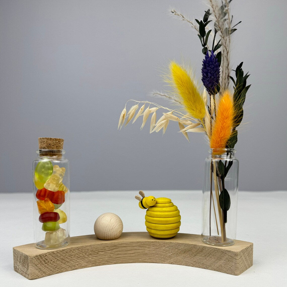 Steckfigur Blumenvase I Miniflasche aus Glas