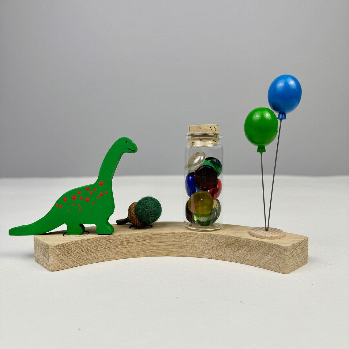 Steckfigur Blumenvase I Miniflasche aus Glas