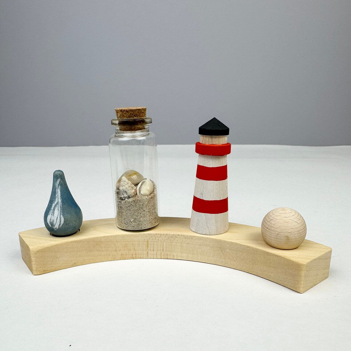 Steckfigur Blumenvase I Miniflasche aus Glas