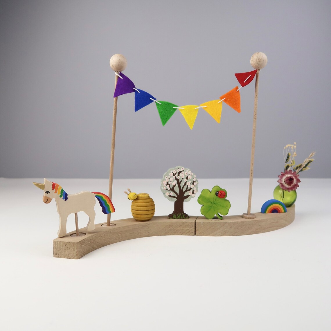 Bunte Regenbogen Wimpelkette