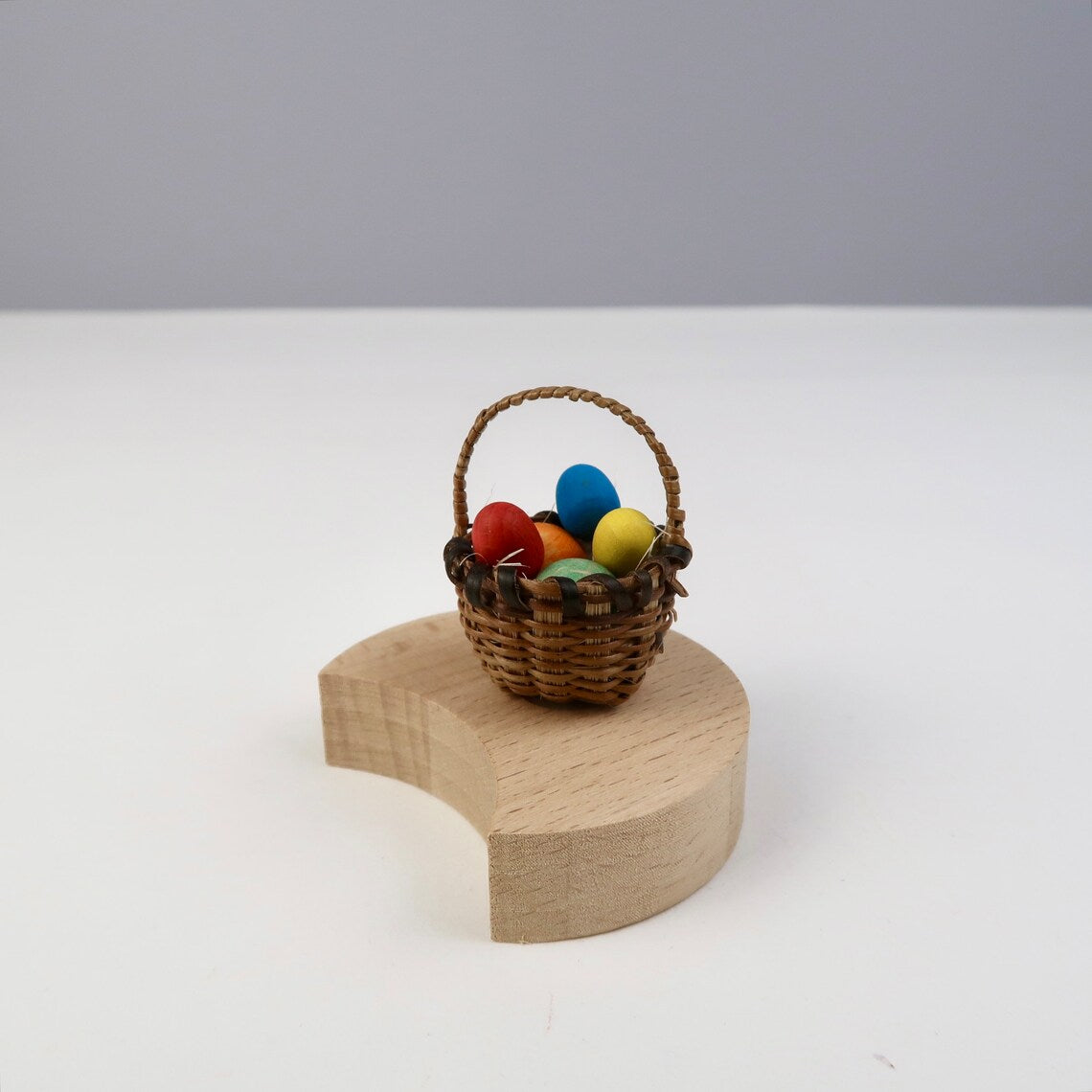 Steckfigur Korb mit Ostereier - groß,pastell
