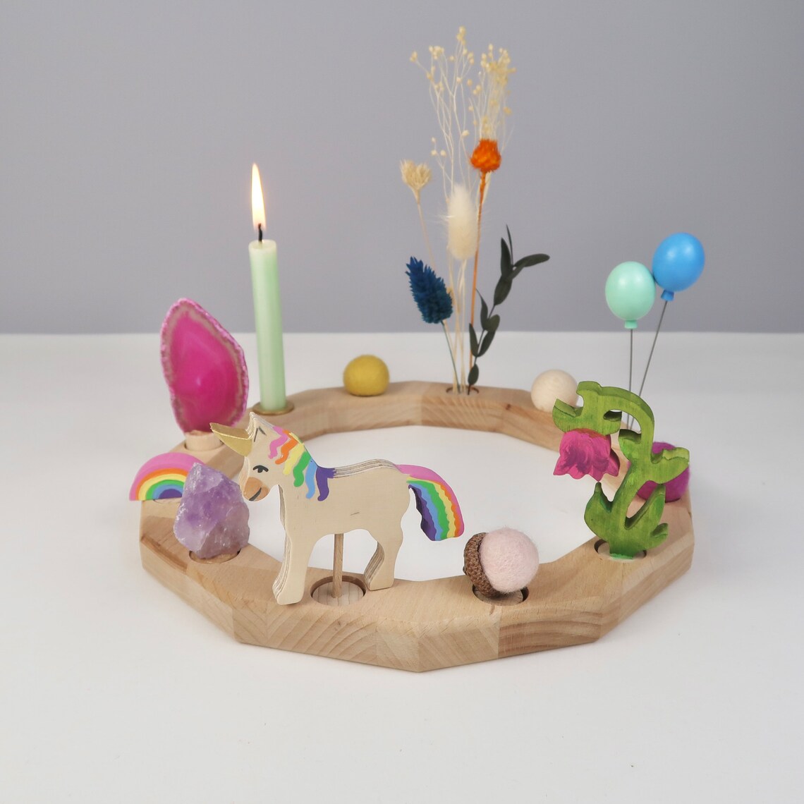 Steckfigur Einhorn - Natur