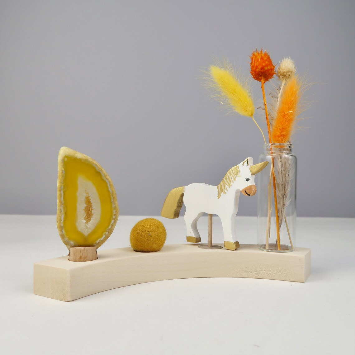 Steckfigur Einhorn - Gold