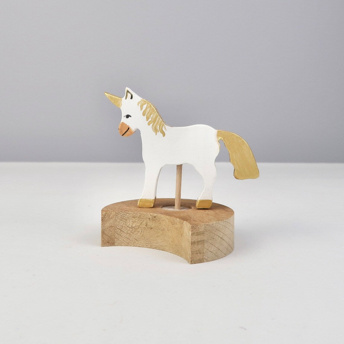 Steckfigur Einhorn - Gold