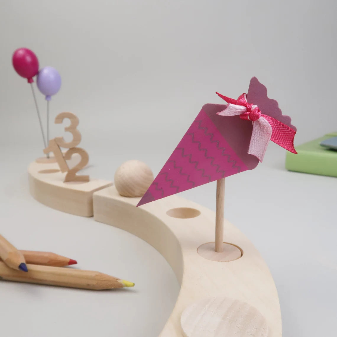 Steckfigur Schultüte mit Muster