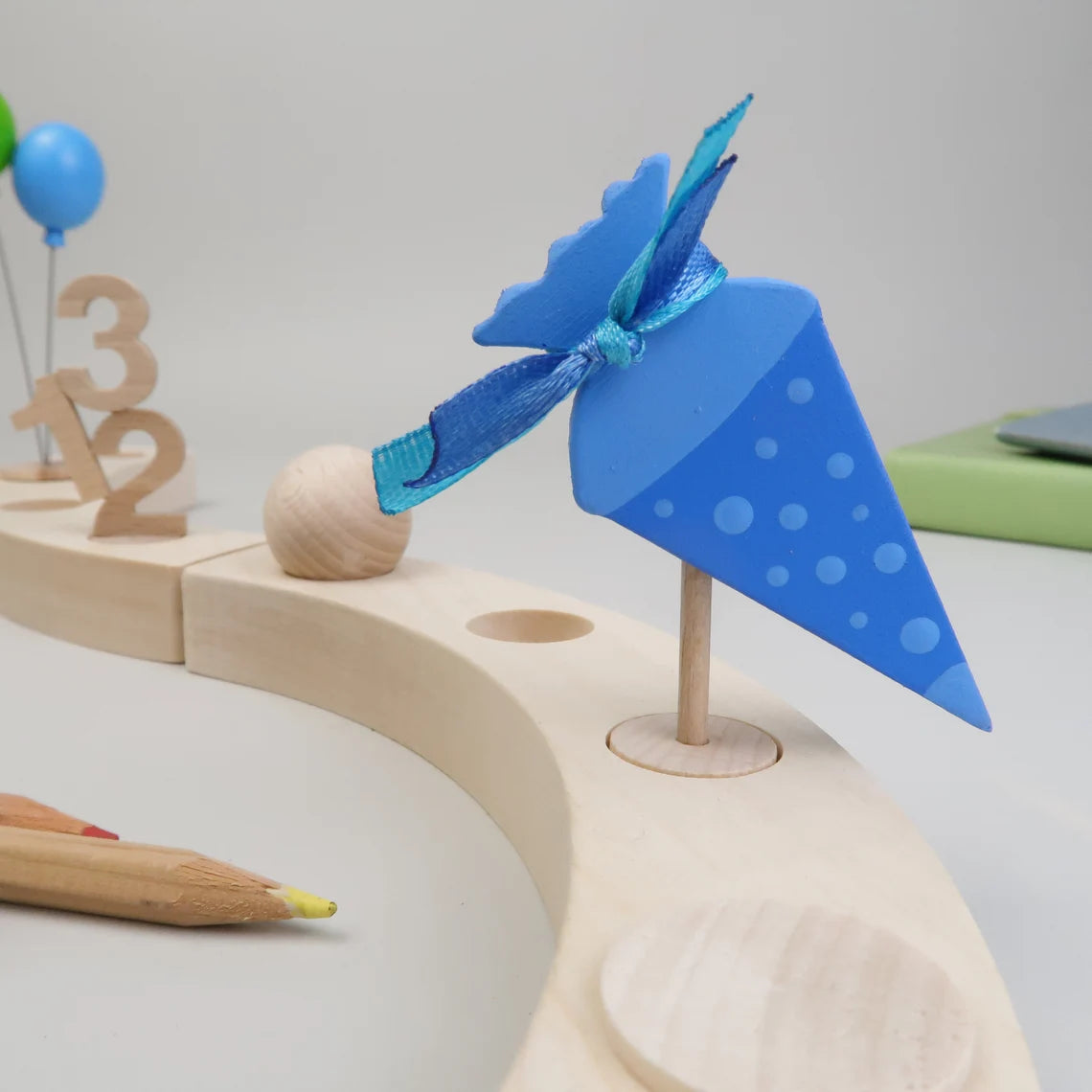 Steckfigur Schultüte mit Muster