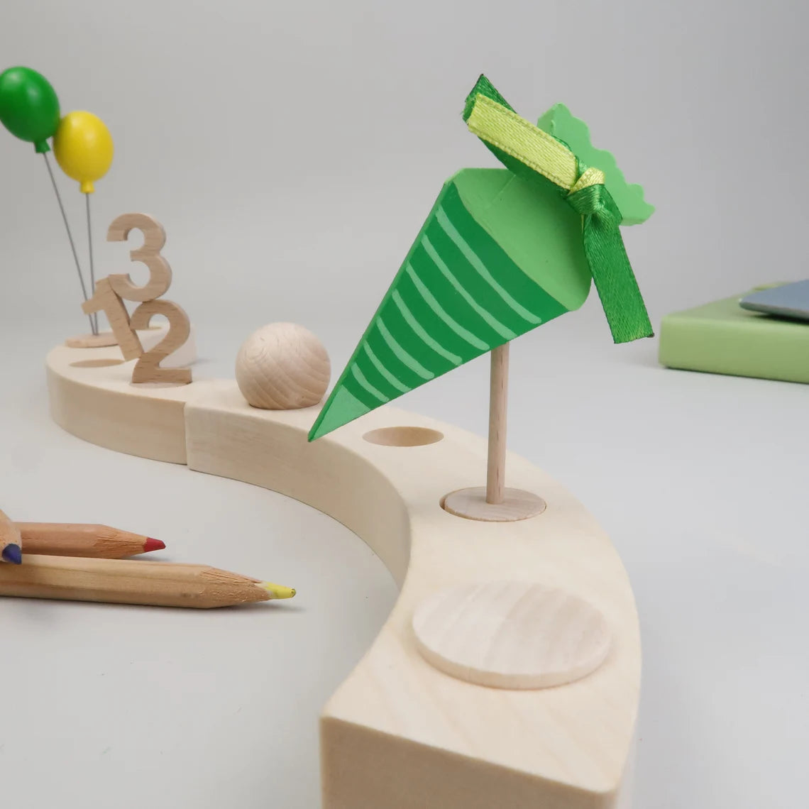 Steckfigur Schultüte mit Muster