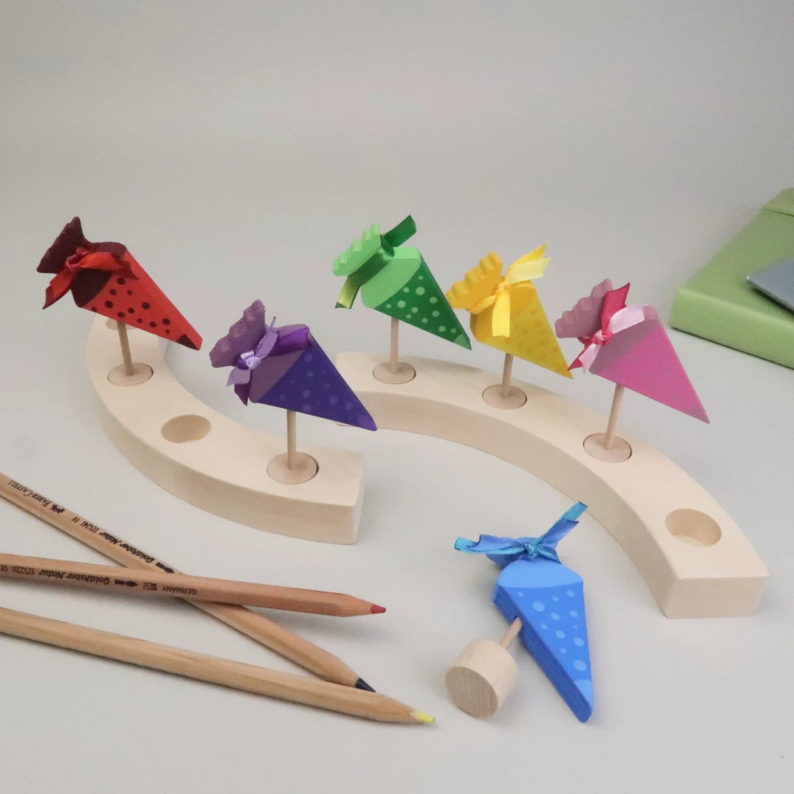 Steckfigur Schultüte mit Muster