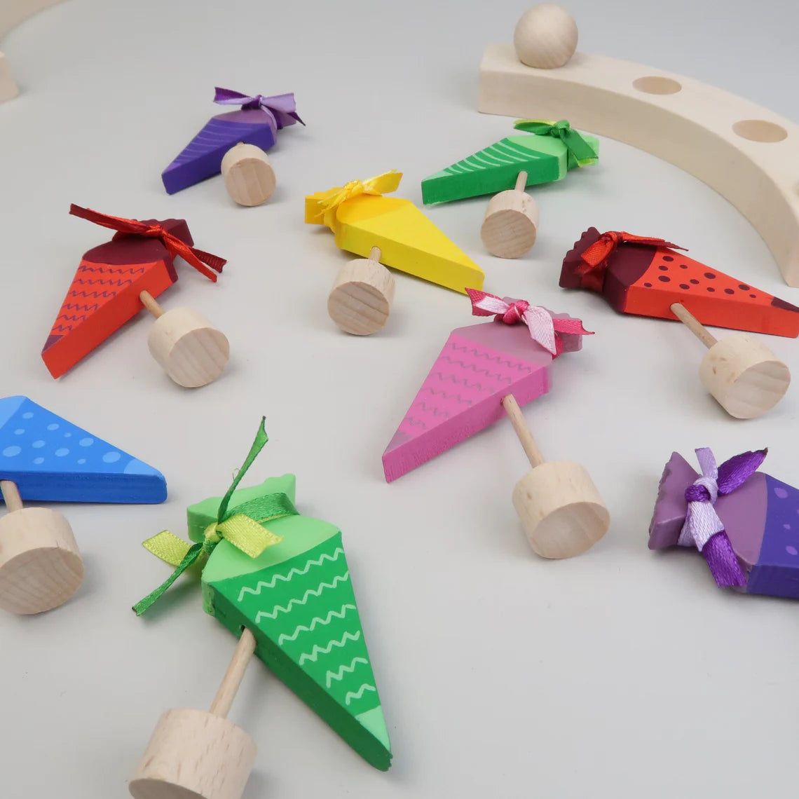 Steckfigur Schultüte mit Muster