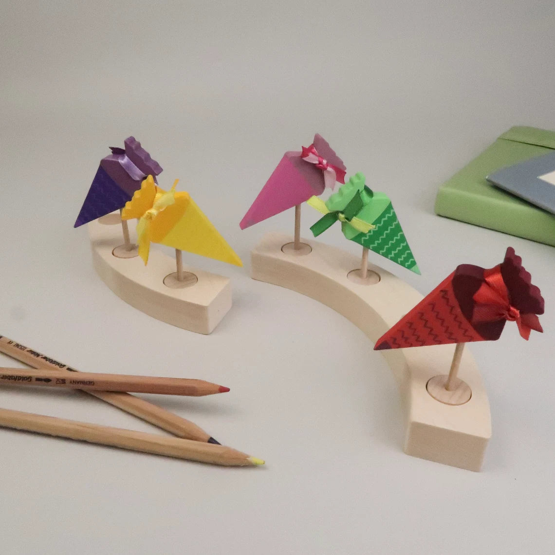 Steckfigur Schultüte mit Muster