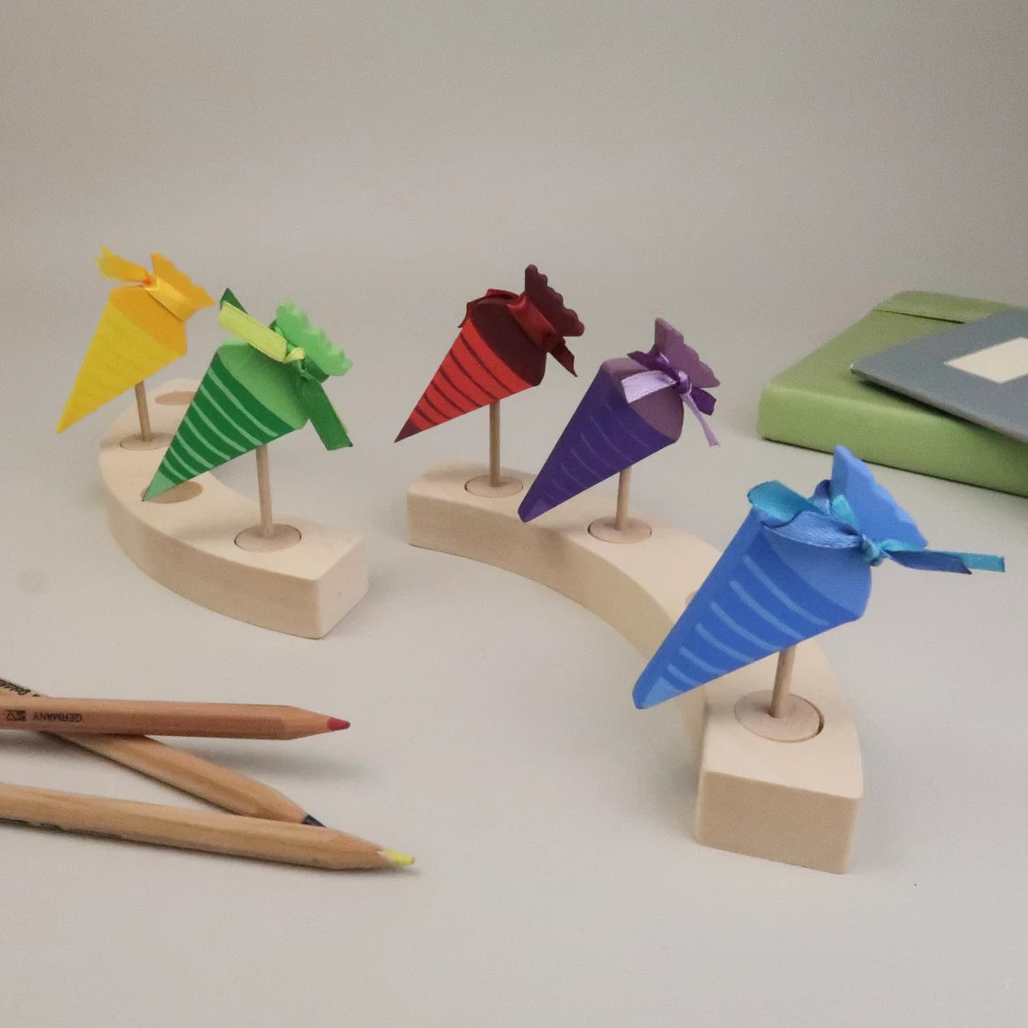 Steckfigur Schultüte mit Muster