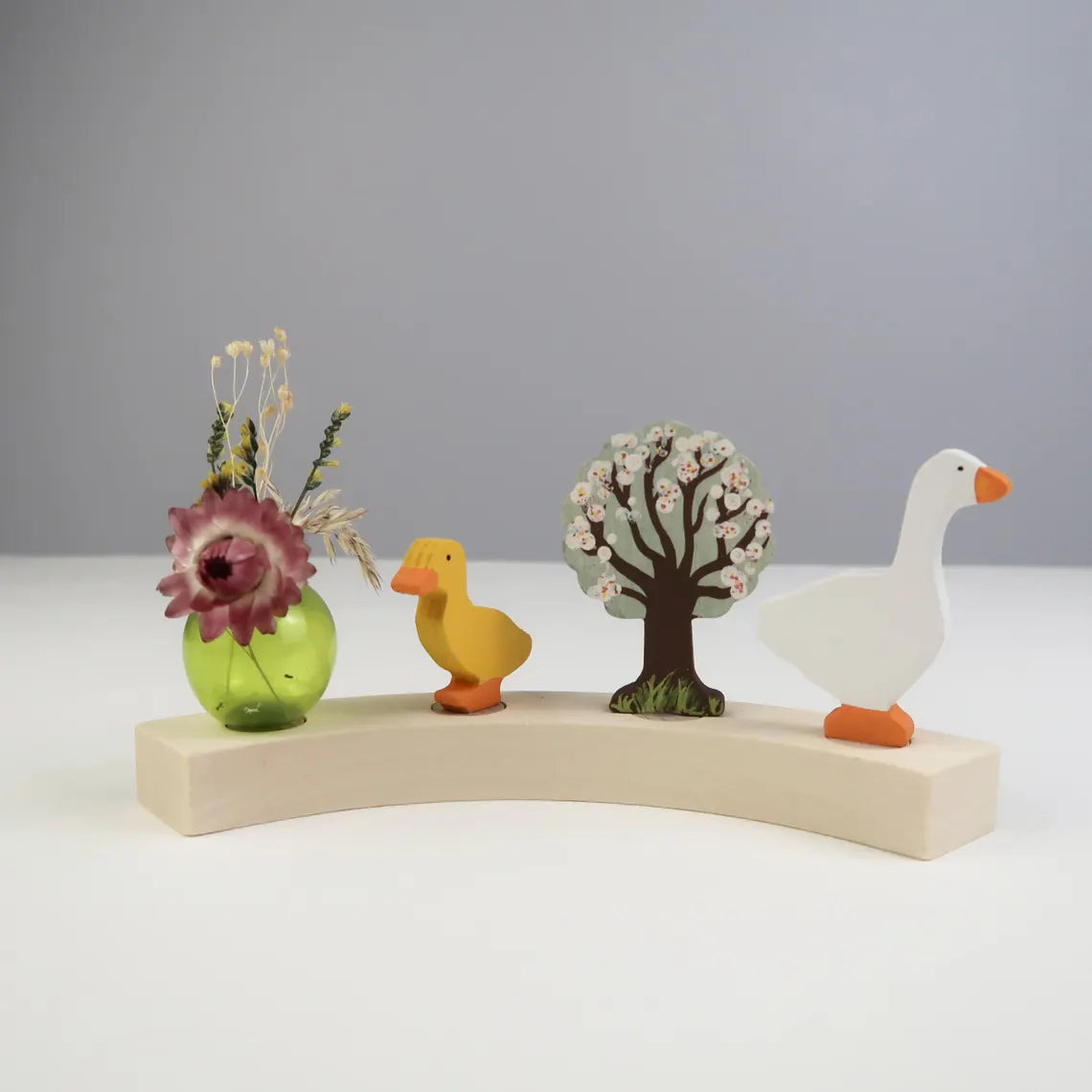 Steckfigur Gans und Küken