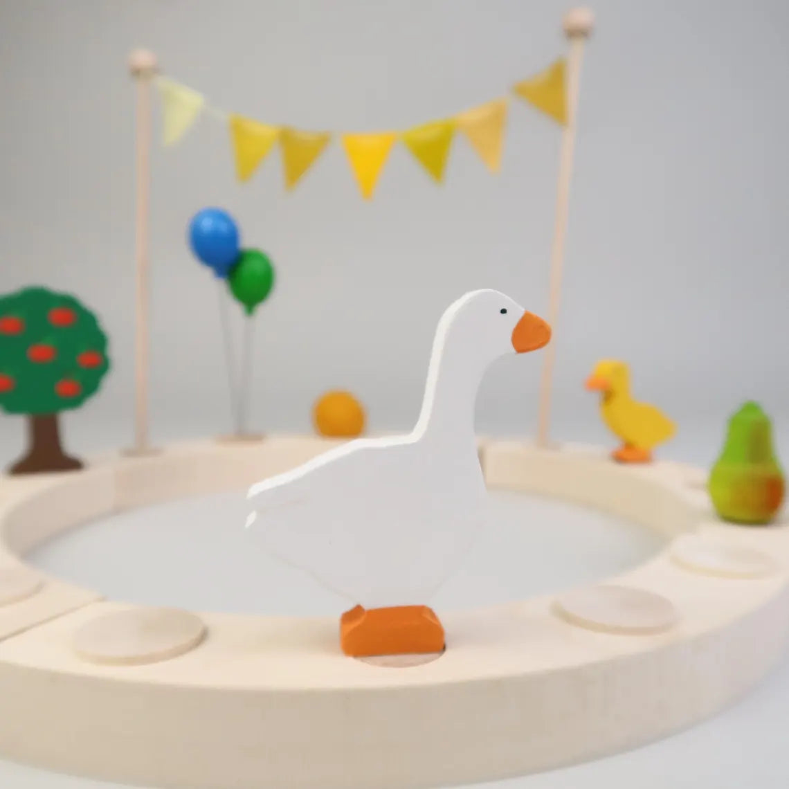 Steckfigur Gans und Küken