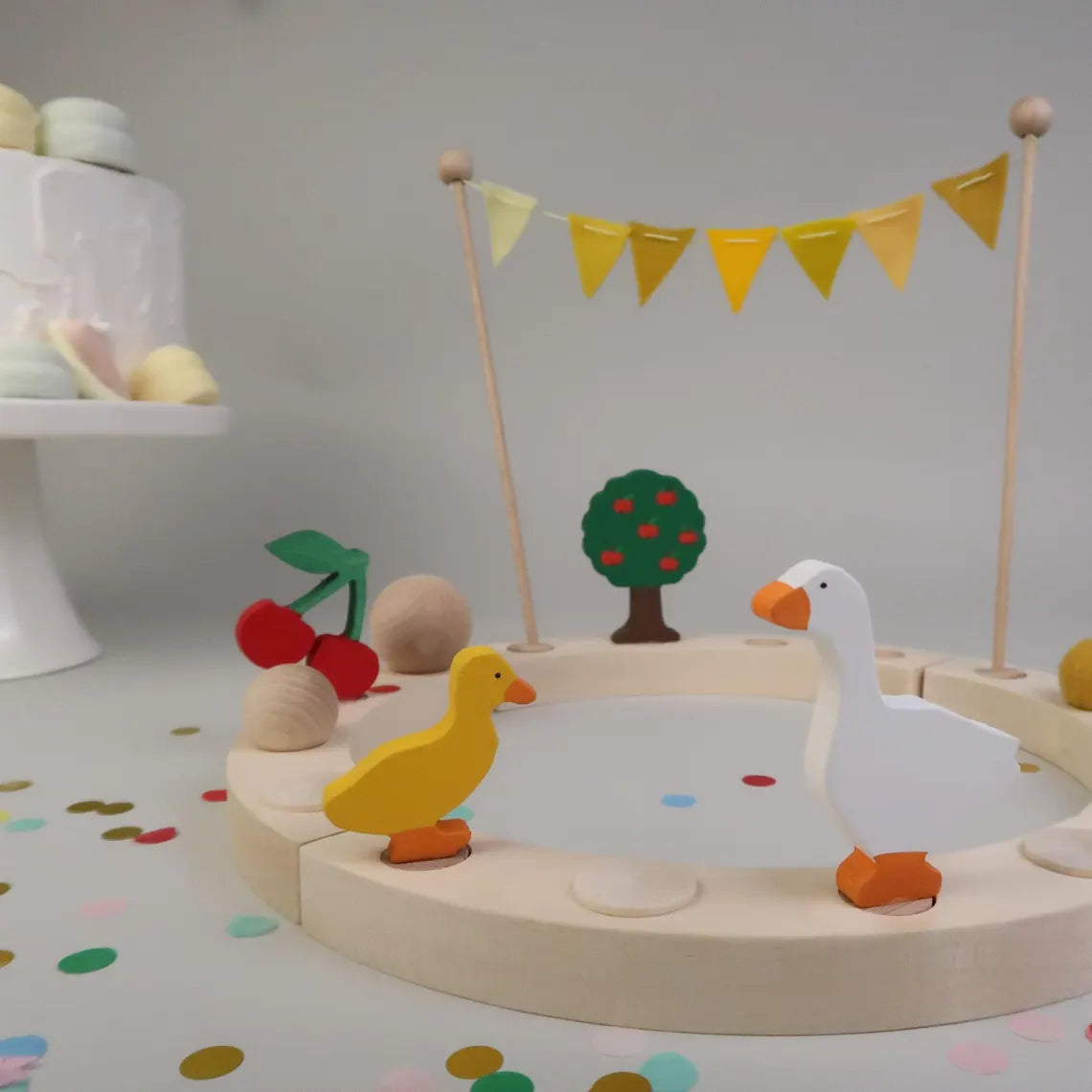 Steckfigur Gans und Küken