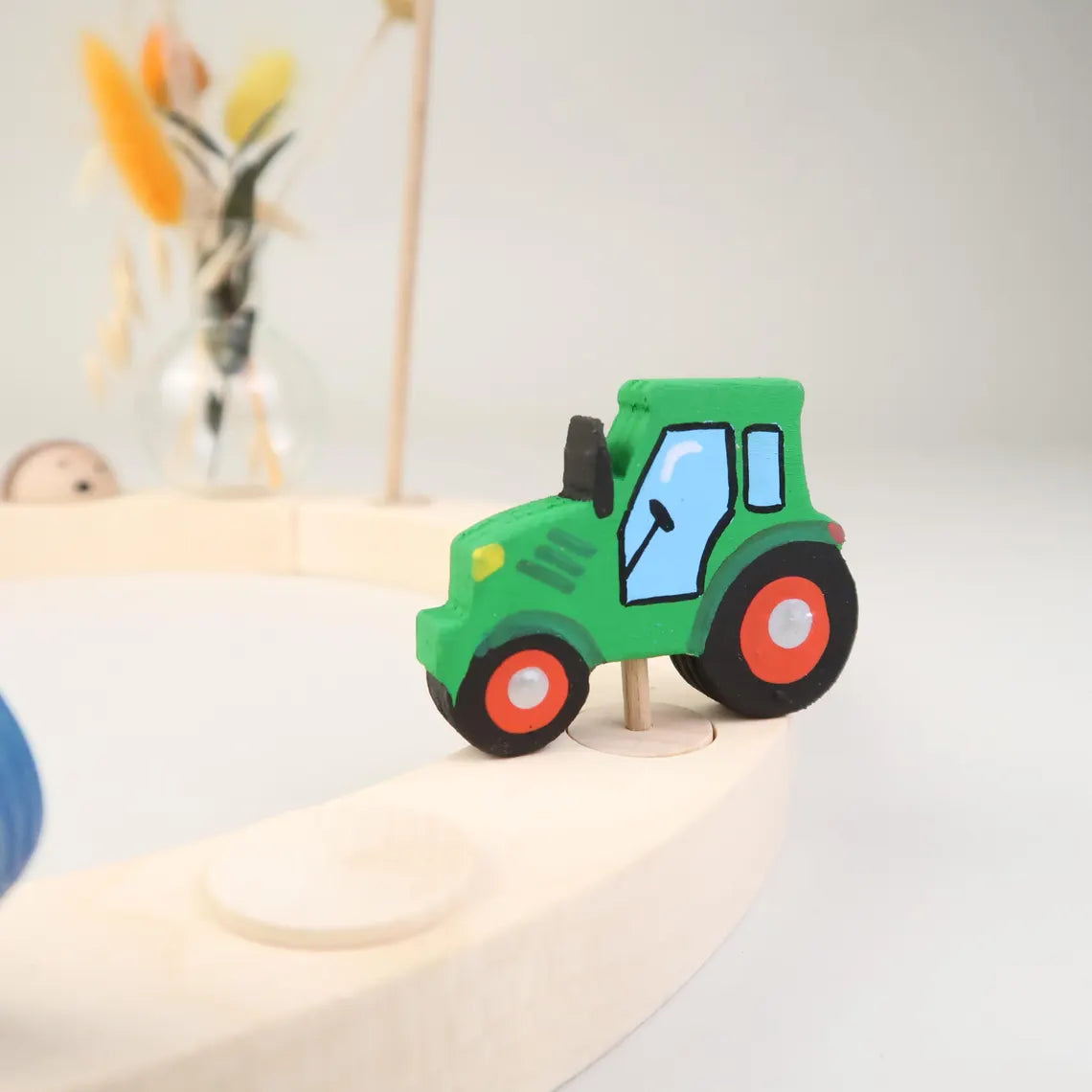 Steckfigur Grüner Traktor