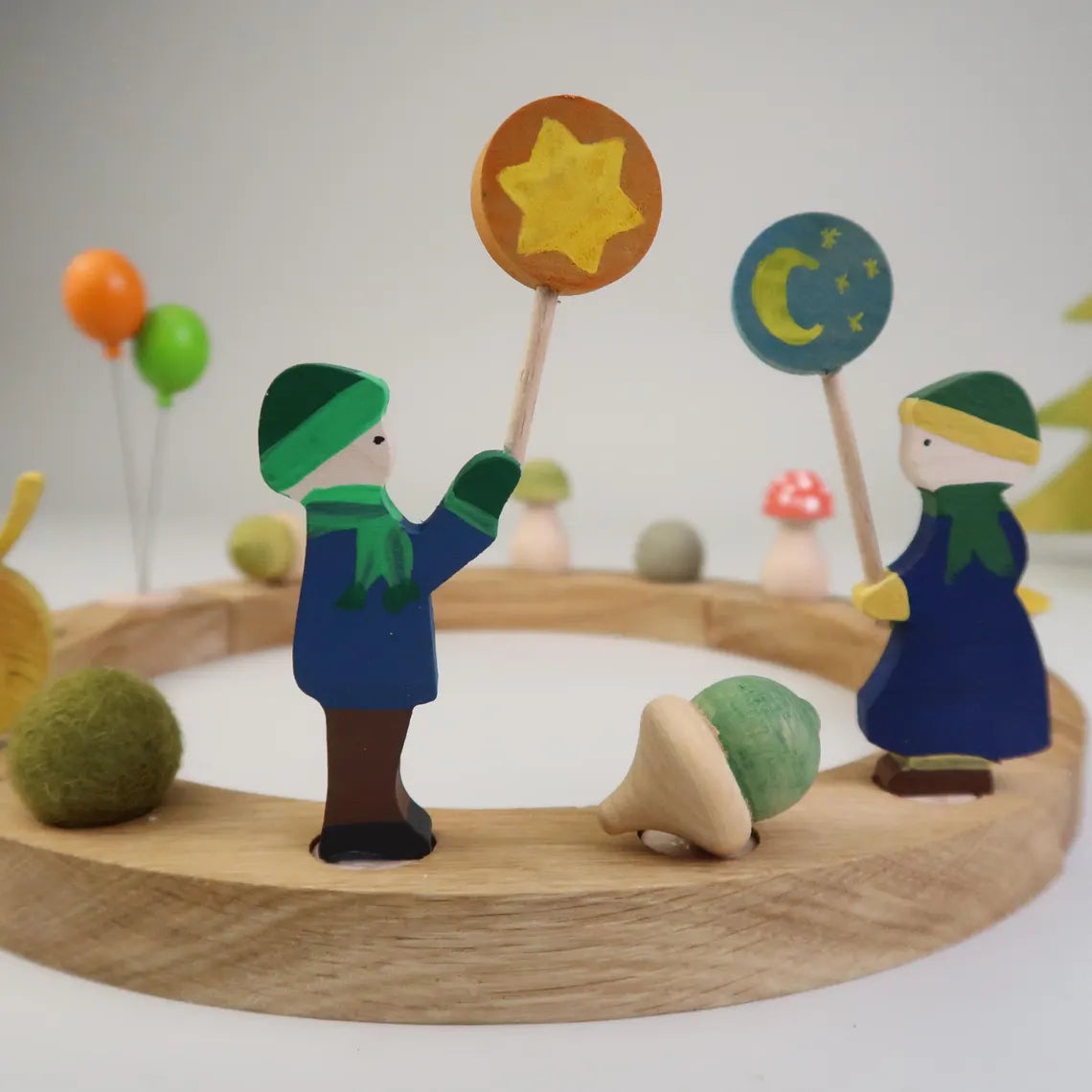 Steckfigur Laternenkind - Mädchen mit grünem Schal