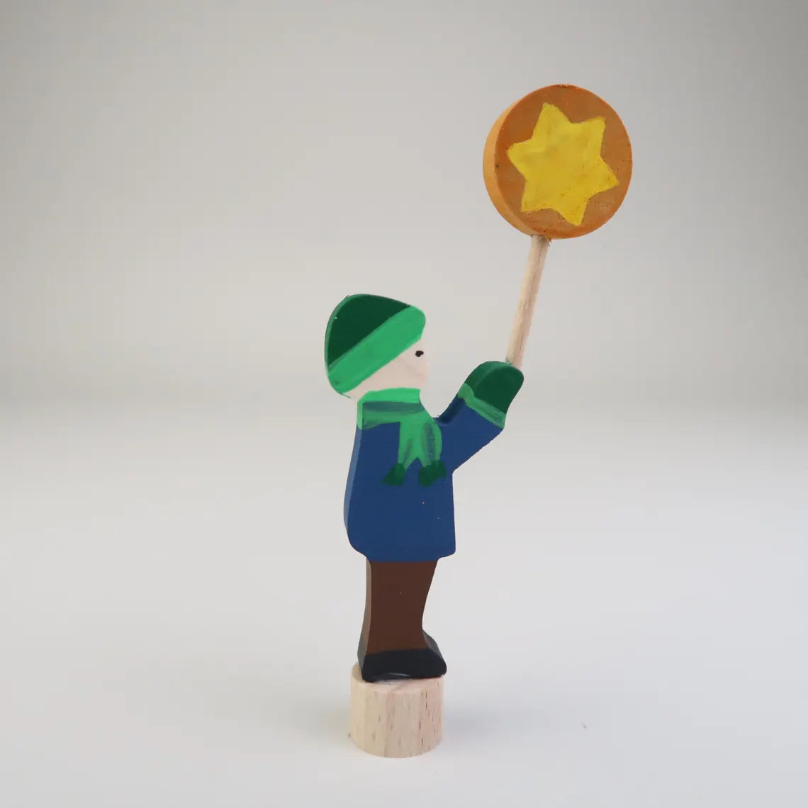 Steckfigur Laternenkind - Junge mit blauer Jacke