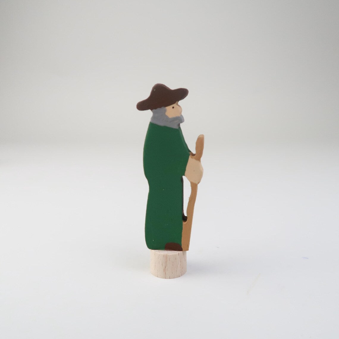 Steckfigur Hirte mit grünem Mantel