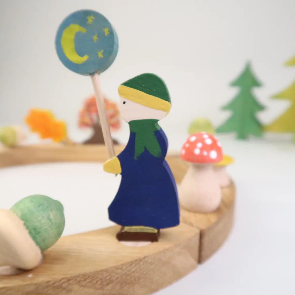 Steckfigur Laternenkind - Mädchen mit grünem Schal