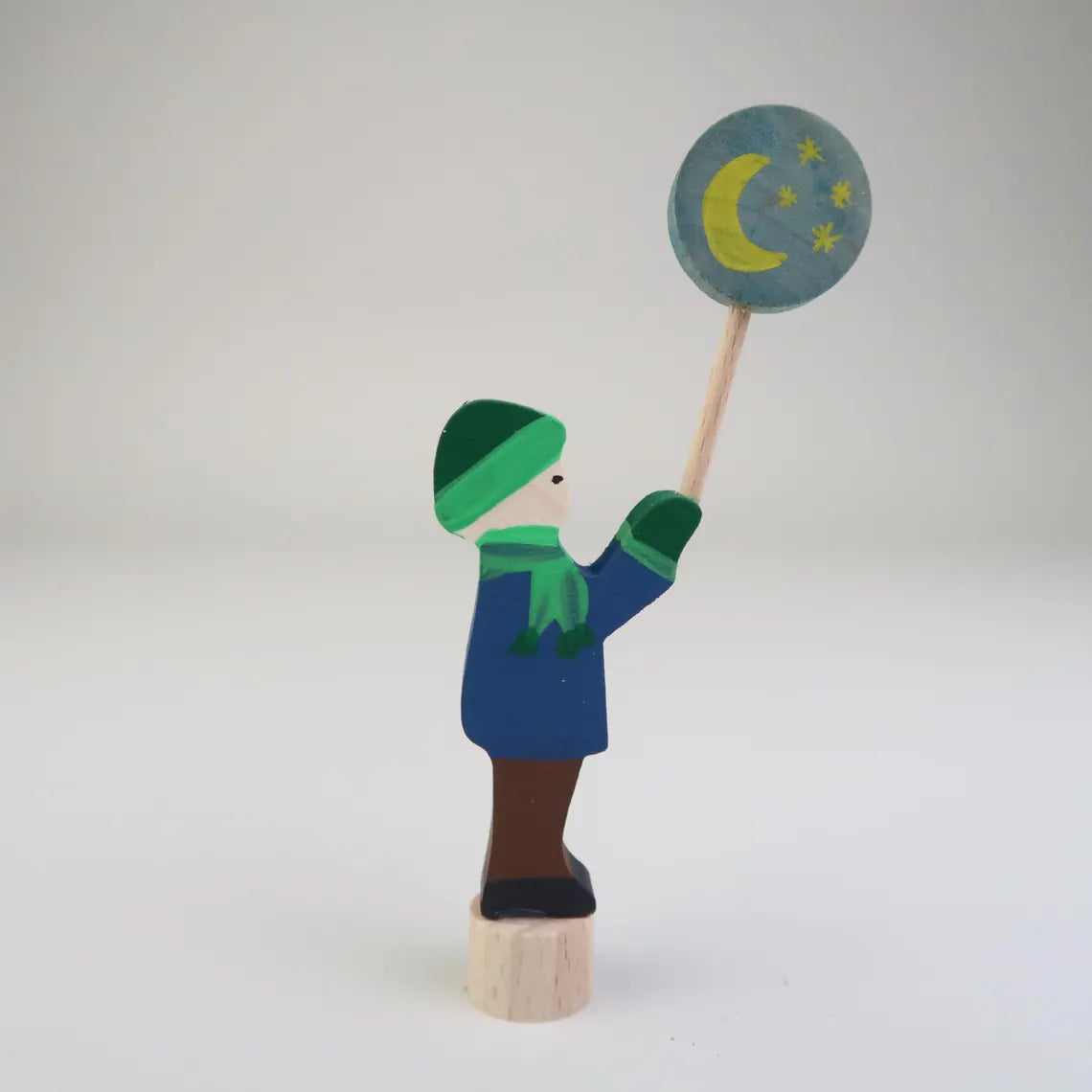 Steckfigur Laternenkind - Junge mit blauer Jacke